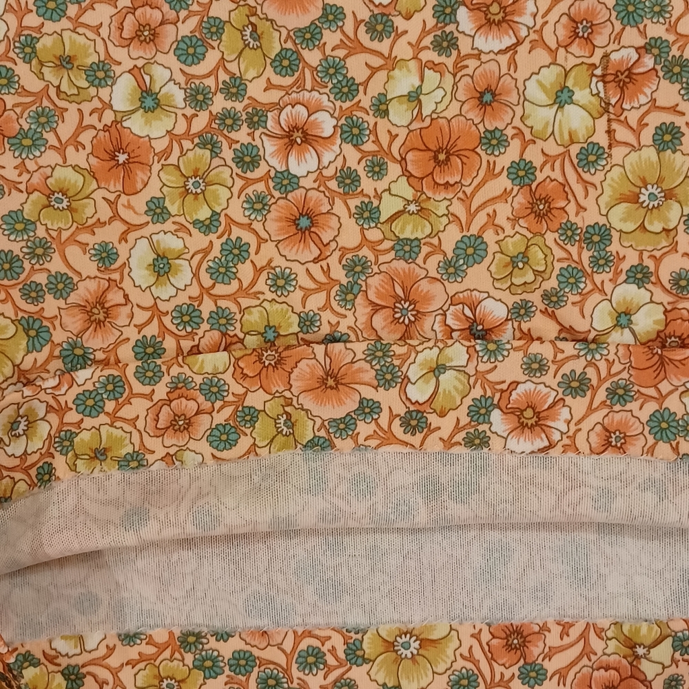 Vintage 60s Psychedelic Orange Floral Tank Top - Picture 4 of 6